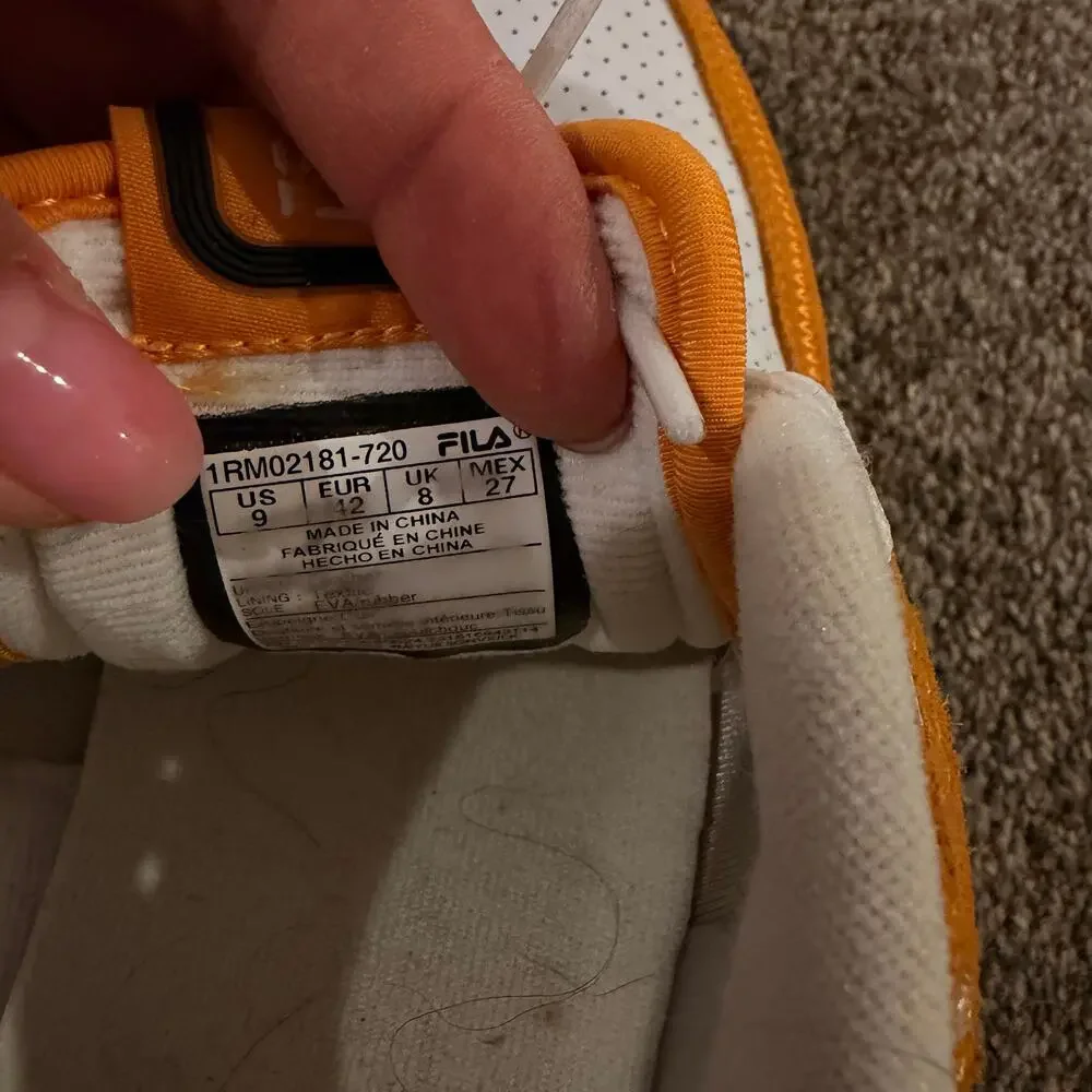 FILA Men's Reno Premium Walking Shoes Size 9 In Orange